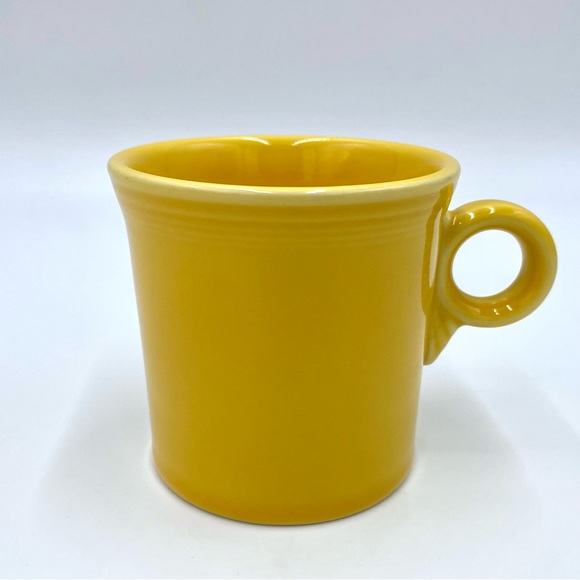 Vintage 80s HLC Fiestaware Fiesta Yellow Coffee Cup Java Mug O Ring Handle 3.5" - Picture 1 of 9